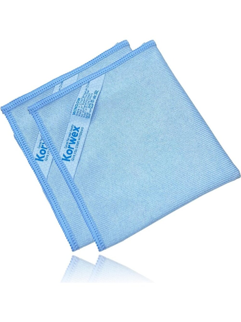 Streak-Free Window & Glass Cleaning Cloths - 2-Pack, Scratch-Free, Blue